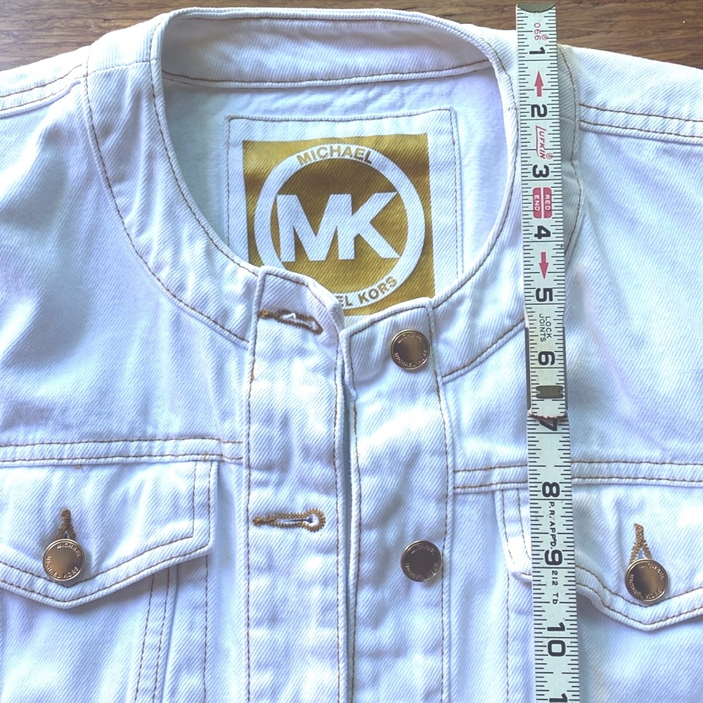 Michael Kors White Denim Jacket - Picture 2 of 2